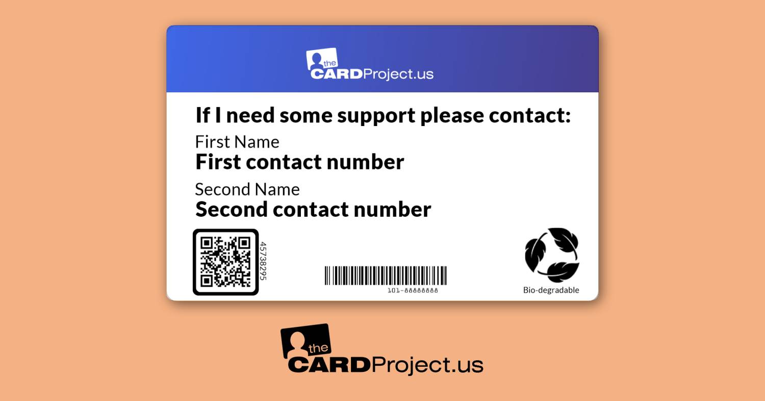 Lip Reading Medical ID Card (REAR)